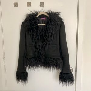Black Penny Lane Faux Suede Coat